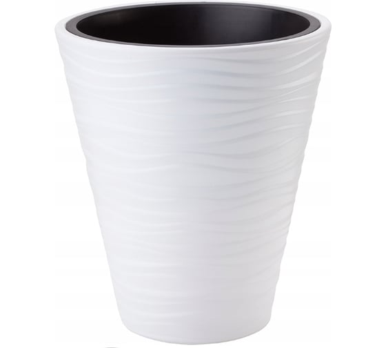 Кашпо с вкладышем FormPlastic Sahara 2721 011 35х40 см, 21 л, белое 043736