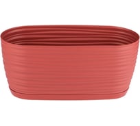 Кашпо с поддоном FormPlastic Sahara petit 3110 057 27х13х11.85 см, 2.65 л, марсала 050503