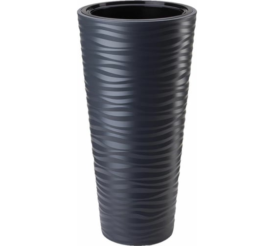 Кашпо с вкладышем FormPlastic Sahara SLIM 2724 014 40х78 см, 63 л, антрацит 044958