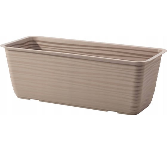 Балконный ящик с поддоном FormPlastic Sahara 3180 051 38.9х17х14.5 см, 5.7 л, жемчyжно-коричневый 058682