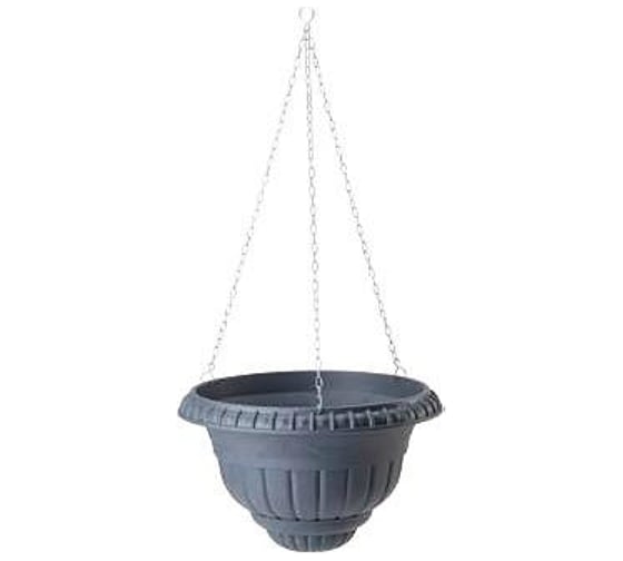 Кашпо на цепях FormPlastic Roma hanging 3 0062 014 25х20 см, 2.9 л, антрацит 048911