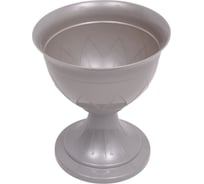 Горшок SANTINO Лилия на ножке 3.5 л, 22х26 см, дымчатый серый 059780