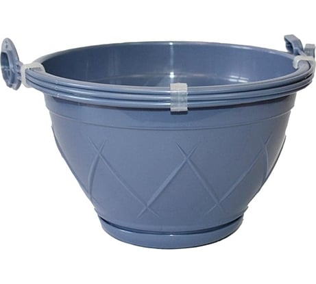 Горшок SANTINO Лилия подвесная 1.5 л, 17х10 см, дымчатый синий 059844