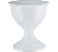 Горшок SANTINO Лилия на ножке 3.5 л, 22х26 см, белый 049127