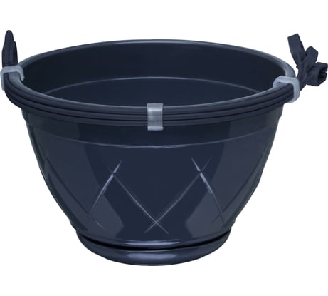 Горшок SANTINO Лилия подвесная 2.5 л, 20х12 см, антрацит 049180