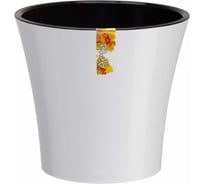 Горшок SANTINO АРТЕ 3.5 л, 19.5х17.5 см, белый/чёрный 049110