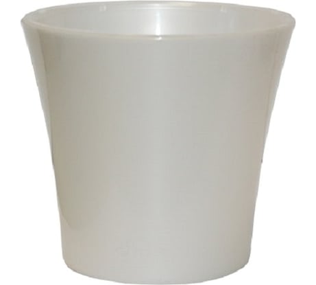 Горшок SANTINO АРТЕ 2 л, 15х15 см, жемчуг/прозрачный 058853