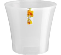 Горшок SANTINO АРТЕ 2 л, 15х15 см, прозрачный/прозрачный 049107