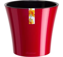 Горшок SANTINO АРТЕ 2 л, 15х15 см, красный/черный 049104