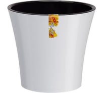 Горшок SANTINO АРТЕ 1.2 л, 13.5х12.5 см, белый/черный 049093