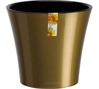 Горшок SANTINO АРТЕ 1.2 л, 13.5х12.5 см, золотой/черный 049094