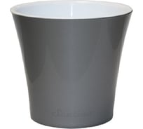 Горшок SANTINO АРТЕ 0.6 л, 11х9.7 см, металлик/белый 058850