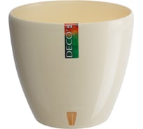 Горшок SANTINO ДЕКО ТВИН 9 л, 26х23.5 см, кремовый 050107