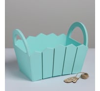Кашпо Дарите Счастье Варежка Варежка МДФ, 27х18х19 см, мята 5240378