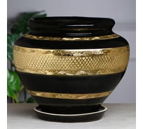 Кашпо Сималенд Сетка золото, чёрный, 22 л 5068767