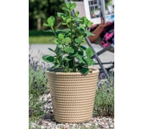 Кашпо с вкладышем FormPlastic LINA 4610 076 34.7х34.8 см, 24.39 л, бежевое 063619