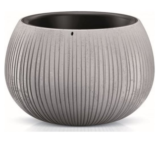 Кашпо с вкладышем Prosperplast Beton Bowl DKB370 422U 37х22см, 9 л, бетон 059332 1