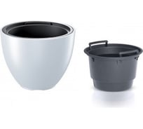 Кашпо с вкладышем Prosperplast HEOS DBHEM300 S449 29.8х23 см, 8/10 л, белое 061686