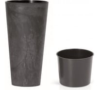 Кашпо с вкладышем Prosperplast Tubus Slim Effect DTUS250E S433 25х47 см, антрацит 059303