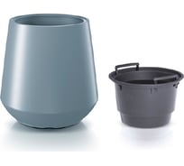 Кашпо с вкладышем Prosperplast HEOS DBHET400 443U 39.5х35 см, 8/32 л, светло-серое 062564
