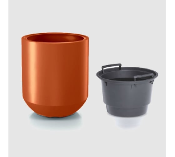 Кашпо с вкладышем Prosperplast HEOS DBHEW400 7598U 39х35 см, 18/36 л, медь 062203 1