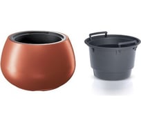 Кашпо с вкладышем Prosperplast HEOS DBHEK400 7598U 37х23 см, 8/18 л, медь 062558
