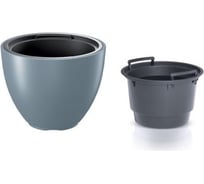 Кашпо с вкладышем Prosperplast HEOS DBHEM300 443U 29.8х23 см, 8/10 л, светло-серое 061683