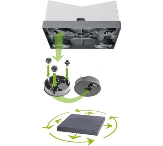 Квадратный поддон на колесиках Prosperplast IPRS370 S433 Mobile Saucer Square 37х37х5.7 см, антрацит 059374