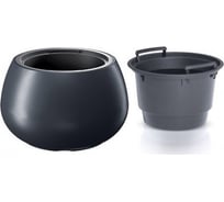 Кашпо с вкладышем Prosperplast HEOS DBHEK400 S433 37х23 см, 8/18 л, антрацит 062560