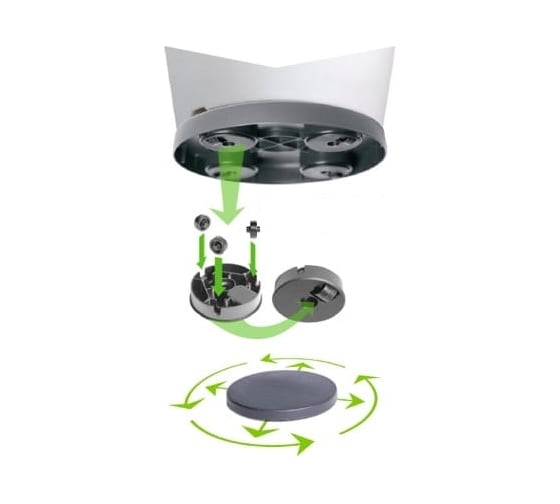 Поддон на колесиках Prosperplast IPRR450 S433 Mobile Saucer Round 44.6х6 см, антрацит 059363