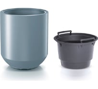 Кашпо с вкладышем Prosperplast HEOS DBHEW400 443U 39х35 см, 18/36 л, светло-серое 062202