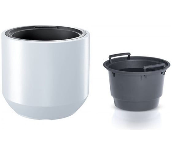 Кашпо с вкладышем Prosperplast HEOS DBHEW400 S449 39х35 см, 18/36 л, белое 062204
