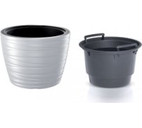 Кашпо с вкладышем Prosperplast MAZE DLMZ500 S449 47.5х34.9 см, 40/48 л, белое 062210