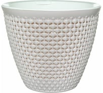 Кашпо bmc Ротанг КШ6467 белое, 15.5х17 см, 1.6 л 057619