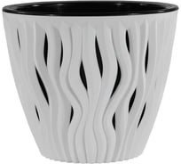 Кашпо bmc Вдохновение КШ8651 белое/черное, 23х19 см, 5.7 л 060118