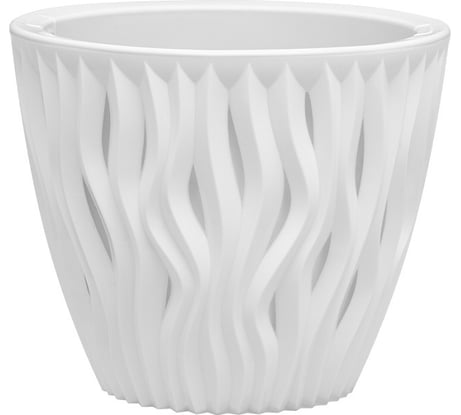 Кашпо bmc Вдохновение КШ5738 белое/белое, 17х17 см, 2.25 л 057568