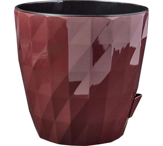 Кашпо bmc КШ6457 Соло RUBY бордо, 16.5х16 см, 3 л 057629 1