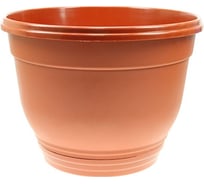 Кашпо с поддоном ФлораПласт Цегла 21 терракотовое, 3 л 001238