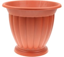 Кашпо на ножке ФлораПласт Гречинка 20 терракотовое, 2 л 000932