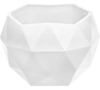 Кашпо bmc КШ9127 Топаз белое, 21.8х15 см, 2.5 л 062805