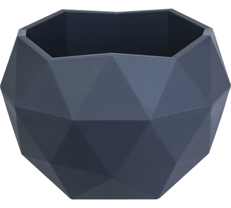 Кашпо bmc КШ9115 Топаз антрацит, 12.3х10 см, 0.5 л 062792