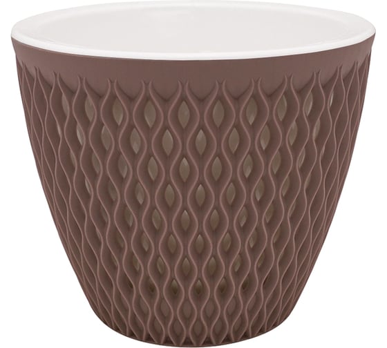 Кашпо bmc КШ9007 Версаль мокко, 15.5х15.5 см, 1.6 л 060924 1