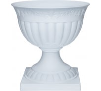 Вазон Эльфпласт Флора 25х25 см, 4 л, белый 032218