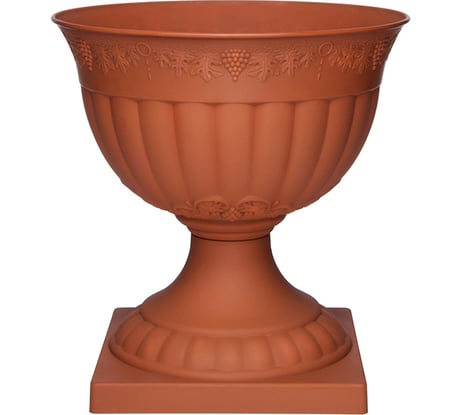 Вазон Эльфпласт Флора 25х25 см, 4 л, терракотовый 032217