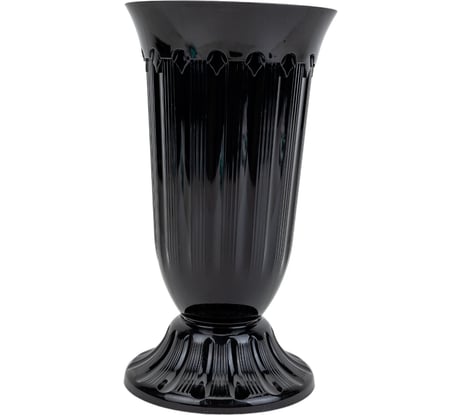 Вазон Эльфпласт Флавия 2 л, черный, 28х15.9 см 038759