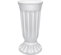 Вазон Эльфпласт Флавия 5 л, белый, 42х19.7 см 038720