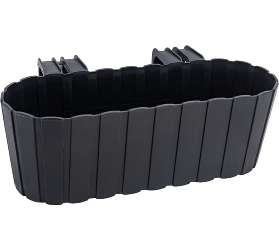 Балконный ящик с креплением Prosperplast BoardeeHook DDECZ400 S433 38.3х21.2х13 см, 4.9 л, антрацит 055672