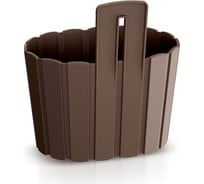 Кашпо с креплением Prosperplast BoardeeWall DDES280 R222 овальное, 27.4х15х20.2 см, 3.3 л, коричневое 055687