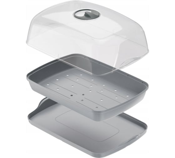 Парник Prosperplast Respana Table Greenhouse DREH400 405U 39х25.7х18.5 см, 3.6 л, светло-серый 059351