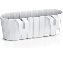 Балконный ящик с креплением Prosperplast BoardeeHook DDECZ400 S449 38.3х21.2х13 см, 4.9 л, белый 055669